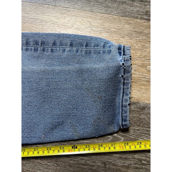 Levi's 550 Relaxed Fit Mens 32x30 Light Blue Good Distressed Custom Repair Jeans - Picture 5 of 8